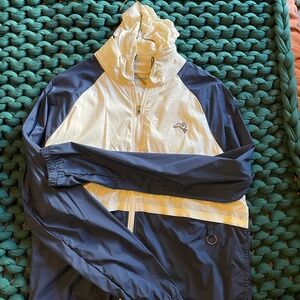 Tracksmith Blue and White Women's windbreaker